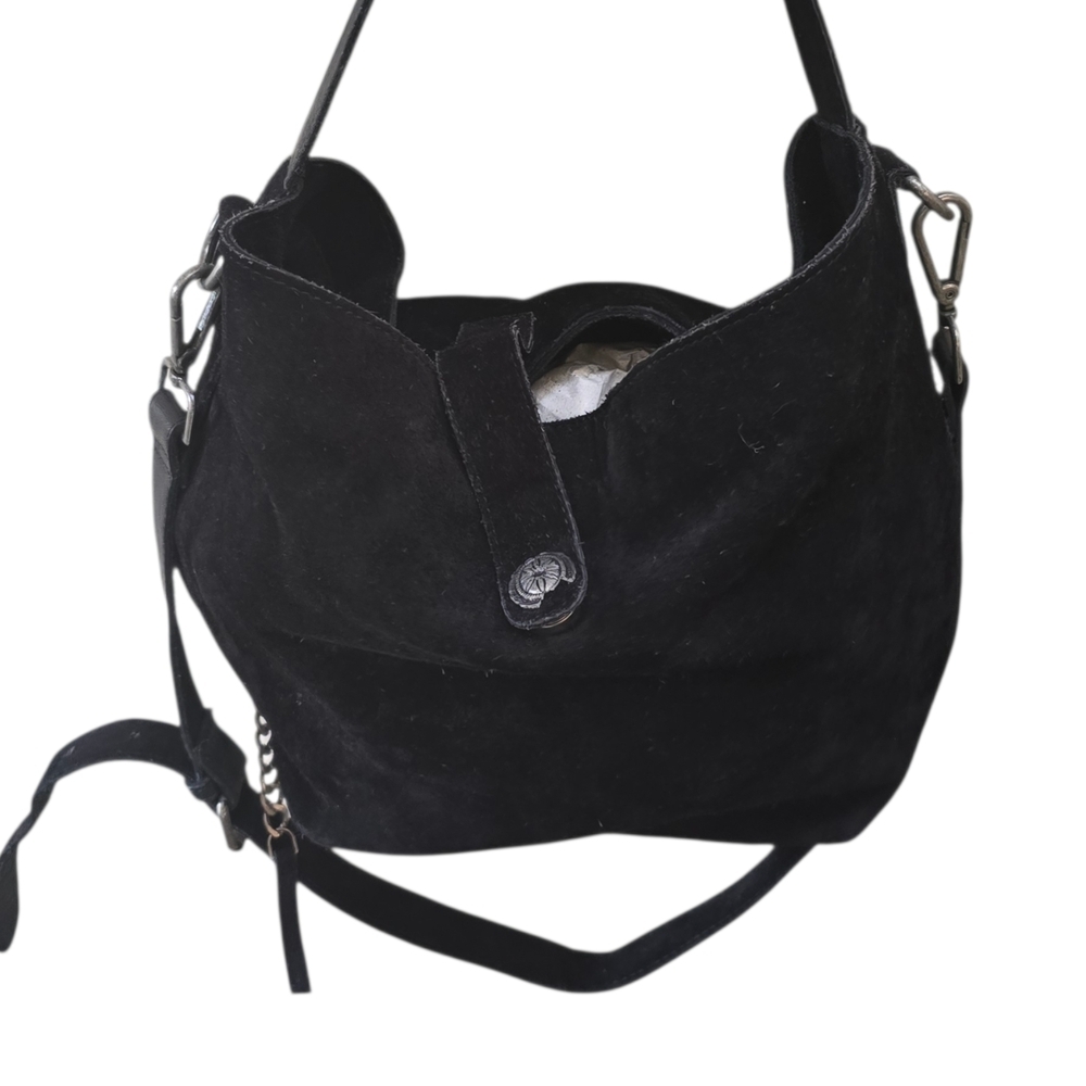 Free People Black 100% Leather Shoulder Bag